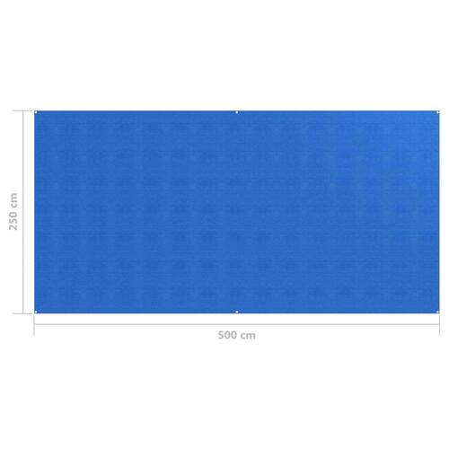 Telttæppe 250x500 cm blå