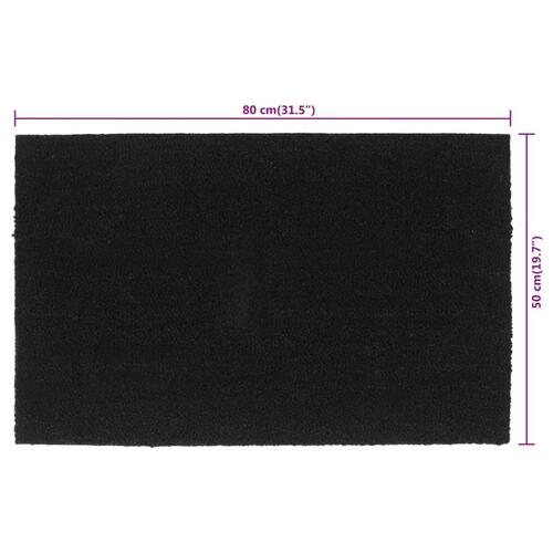 Dørmåtte 50x80 cm tuftet coir sort