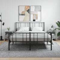 Sengeborde 2 stk. 40x35x47,5 cm konstrueret træ grå sonoma-eg