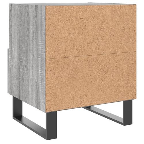 Sengeborde 2 stk. 40x35x47,5 cm konstrueret træ grå sonoma-eg