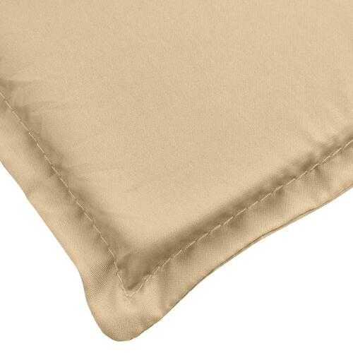 Stolehynder med lav ryg 4 stk. 100x50x4 cm stof beige