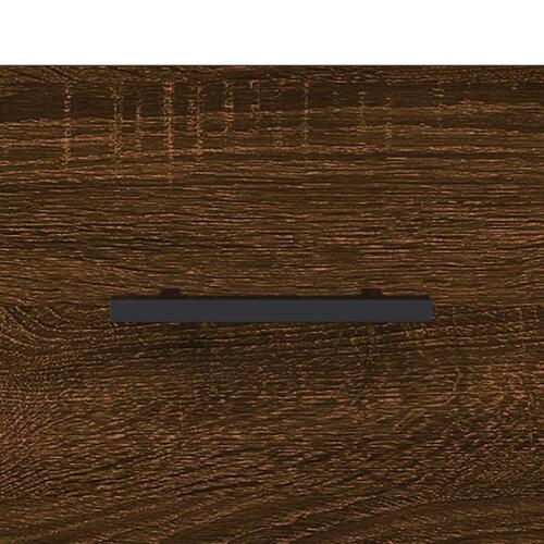 Sengeborde 2 stk. 40x35x47,5 cm konstrueret træ brunt egetræ