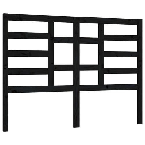 Sengegærde 146x4x104 cm massivt fyrretræ sort