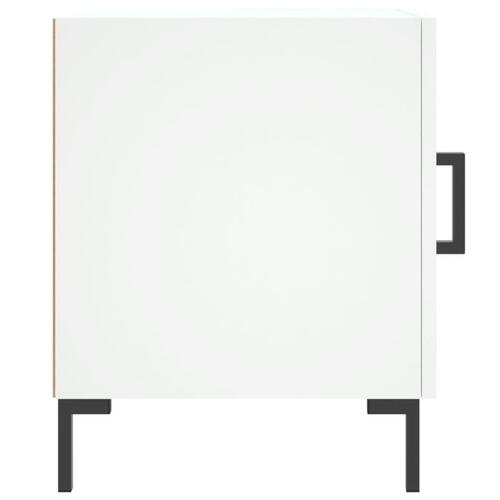 Sengebord 40x40x50 cm konstrueret træ hvid