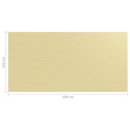 Telttæppe 250x500 cm beige