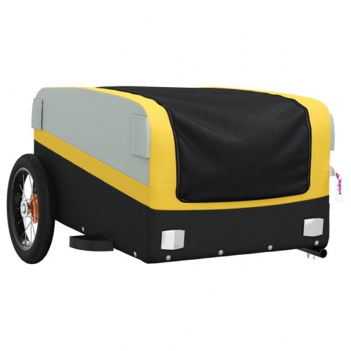Cykelanhænger 30 kg - jern, sort/gul