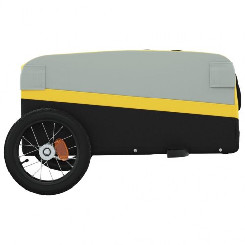 Cykelanhænger 30 kg - jern, sort/gul