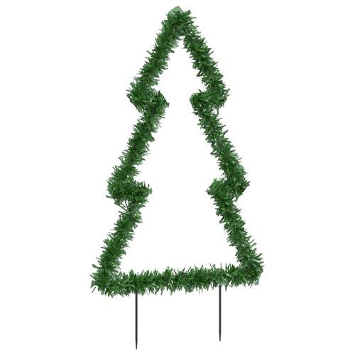 Juledekoration med jordspyd juletræsfigur 115 LED'er 90 cm