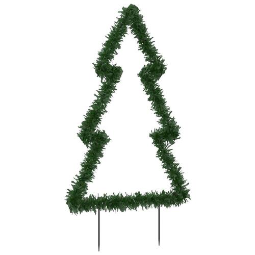 Juledekoration med jordspyd juletræsfigur 115 LED'er 90 cm