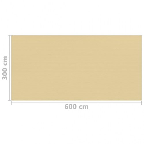 Telttæppe 300 × 600 cm - beige camping- og terrassetæppe