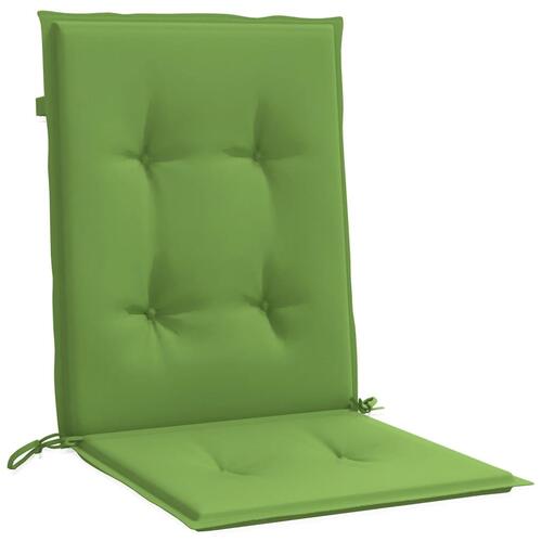Stolehynder med lav ryg 2 stk. 100x50x4 cm stof grøn