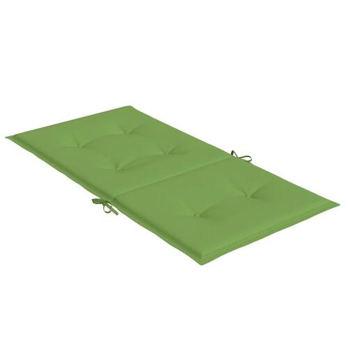Stolehynder med lav ryg 2 stk. 100x50x4 cm stof grøn