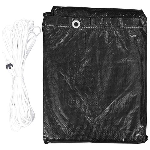 Havemøbelovertræk 2 stk. L-formet 12 snørehuller 250x250x90 cm