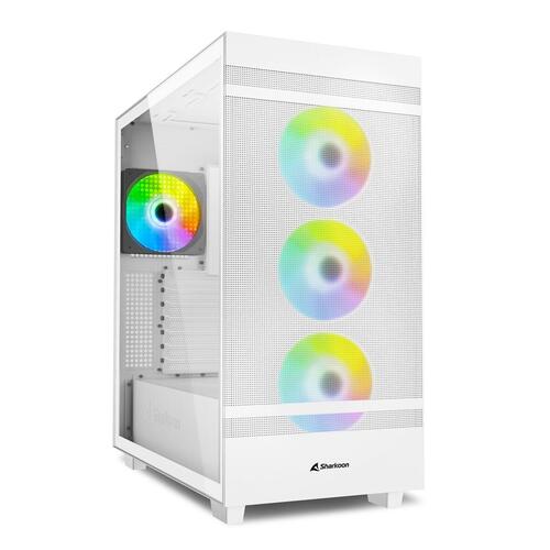 ATX Semi-tårn kasse Sharkoon Rebel C50 RGB ATX Hvid