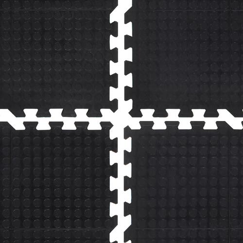 Gulvmåtte 90x120 cm 12 mm gummi sort