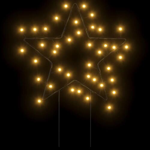 Julestjerne med jordspyd 3 stk. 50 LED'er 29 cm