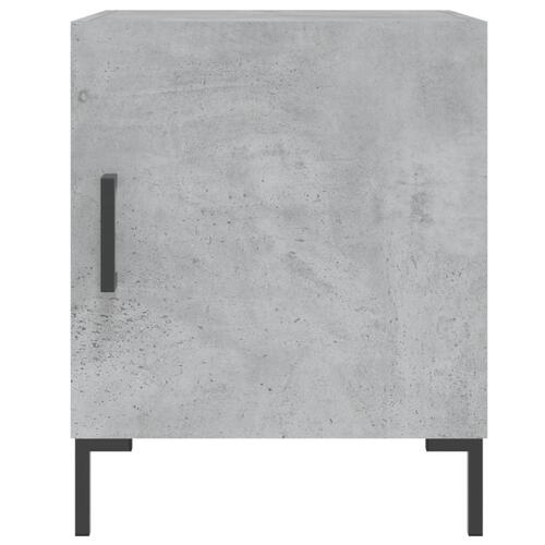 Sengebord 40x40x50 cm konstrueret træ betongrå