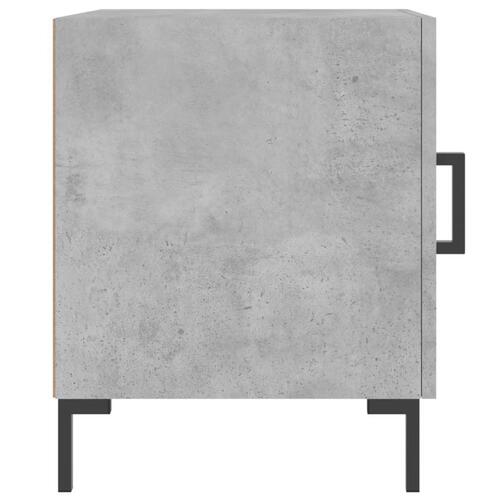 Sengebord 40x40x50 cm konstrueret træ betongrå