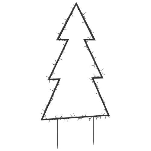 Juledekoration med jordspyd juletræsfigur 80 LED'er 60 cm