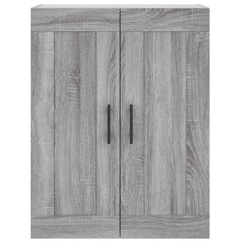 Højskab 69,5x34x180 cm konstrueret træ grå sonoma-eg