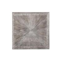 Vægdekoration 3D 121,5 x 2,5 x 122 cm Sølvfarvet Moderne