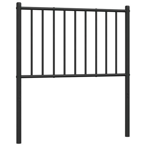 Sengegavl 80 cm metal sort