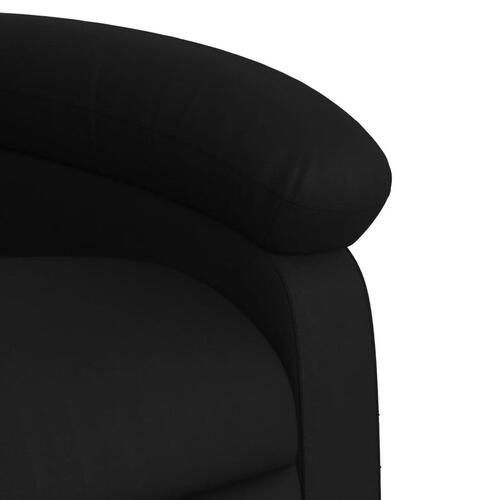 Massagestol med løftefunktion kunstlæder sort