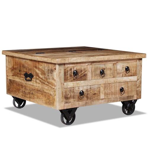 Sofabord 70x70x40 cm ru mangotræ