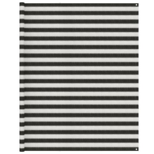 Telttæppe 250x600 cm antracitgrå og hvid
