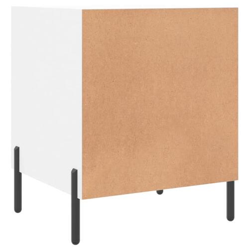 Sengebord 40x40x50 cm konstrueret træ hvid