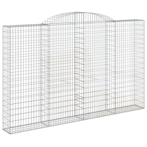 Buede gabionkurve 7 stk. 300x30x180/200 cm galvaniseret jern