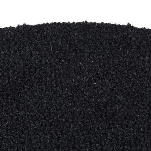 Dørmåtte 40x60 cm halvrund tuftet coir sort