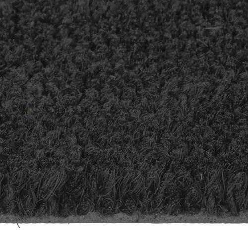 Dørmåtte 40x60 cm halvrund tuftet coir sort