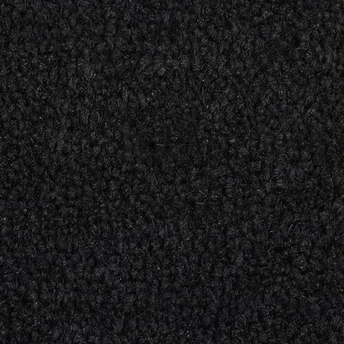 Dørmåtte 40x60 cm halvrund tuftet coir sort