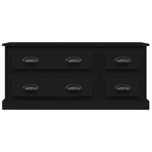 Tv-bord 100x35,5x45 cm konstrueret træ sort