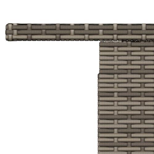 Havebord 100x55x73 cm polyrattan og akacietræ grå