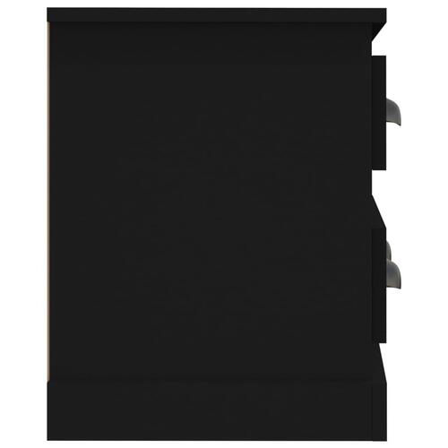 Tv-bord 100x35,5x45 cm konstrueret træ sort