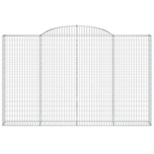 Buede gabionkurve 4 stk. 300x30x180/200 cm galvaniseret jern
