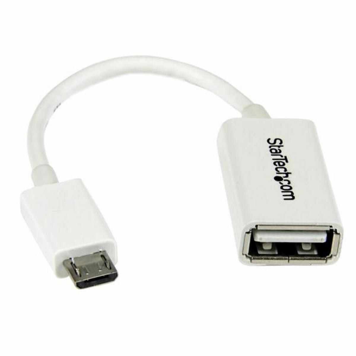 Micro USB til USB-kabel Startech UUSBOTGW Hvid