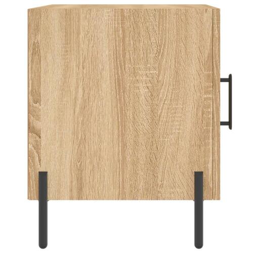 Sengebord 40x40x50 cm konstrueret træ sonoma-eg