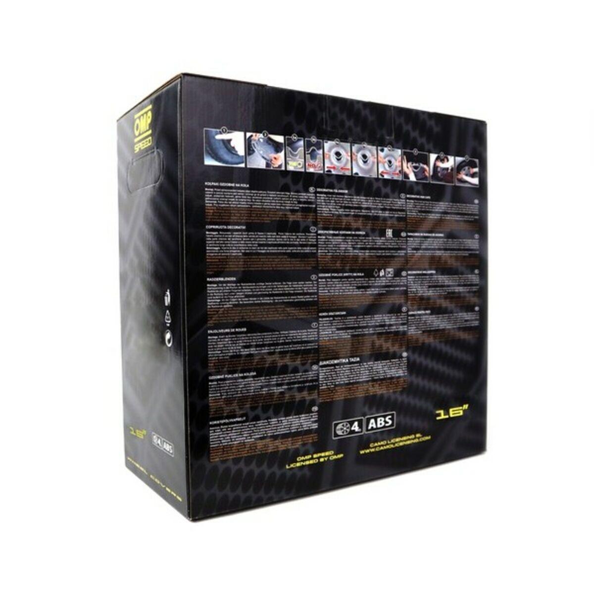 OMP Hjulkapsler Magnum Speed, sort 16" - sæt á 4