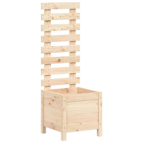 Plantekasse med stativ 39x39,5x114 cm massivt fyrretræ
