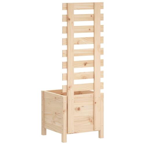 Plantekasse med stativ 39x39,5x114 cm massivt fyrretræ