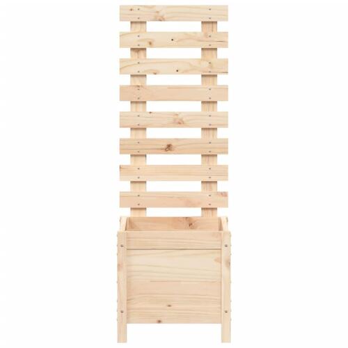 Plantekasse med stativ 39x39,5x114 cm massivt fyrretræ