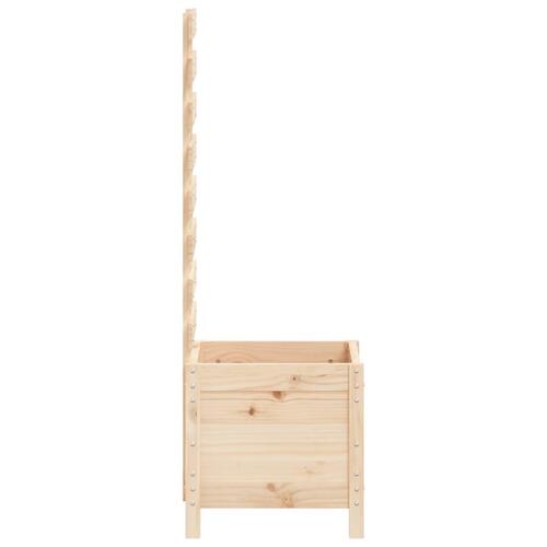 Plantekasse med stativ 39x39,5x114 cm massivt fyrretræ