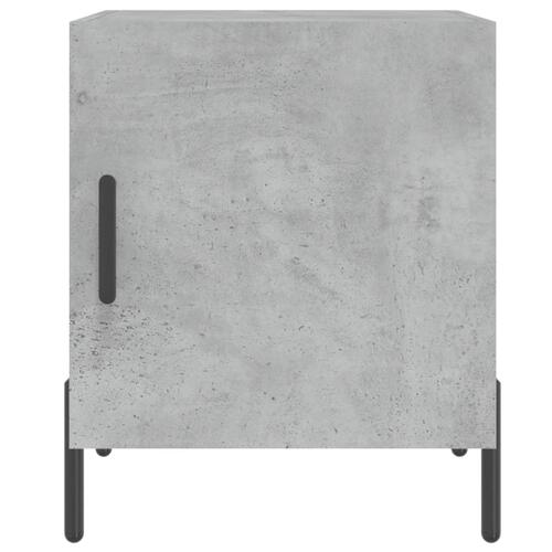 Sengebord 40x40x50 cm konstrueret træ betongrå