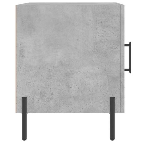 Sengebord 40x40x50 cm konstrueret træ betongrå