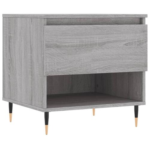 Sofabord 50x46x50 cm konstrueret træ grå sonoma-eg