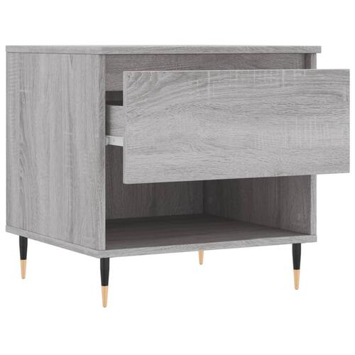 Sofabord 50x46x50 cm konstrueret træ grå sonoma-eg