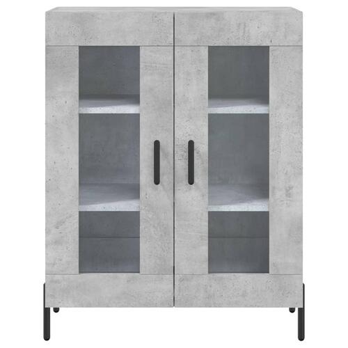 Højskab 69,5x34x180 cm konstrueret træ betongrå